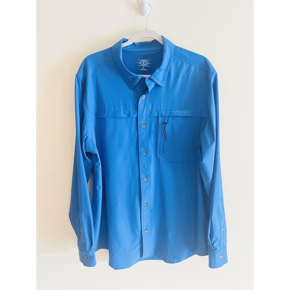 g.h. bass & co. hard service men's shirt L Outdoor Long Sleeve Active Light NWOT